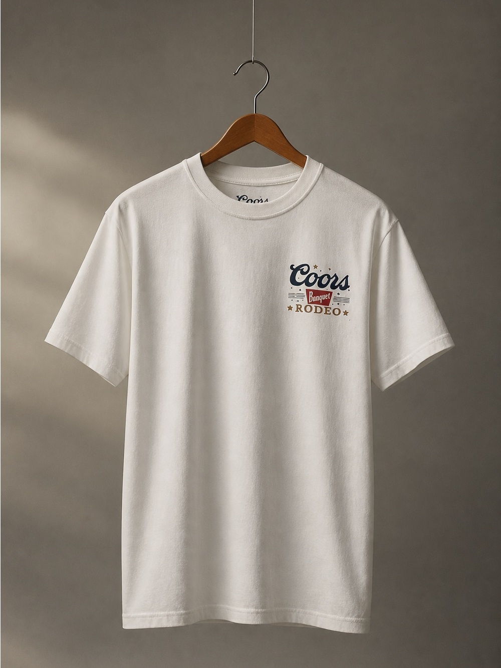 Coors Rodeo Logo White Short-Sleeve Crewneck T-Shirt